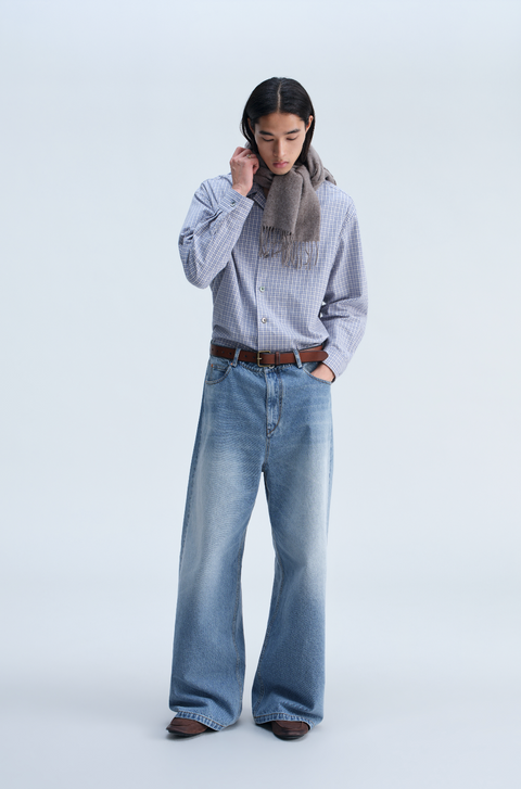 OPICLOTH WASHED WIDE-LEG JEANS
