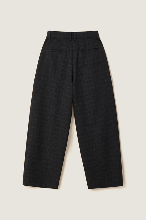 OPICLOTH PLAID DOUBLE-PLEAT TROUSERS