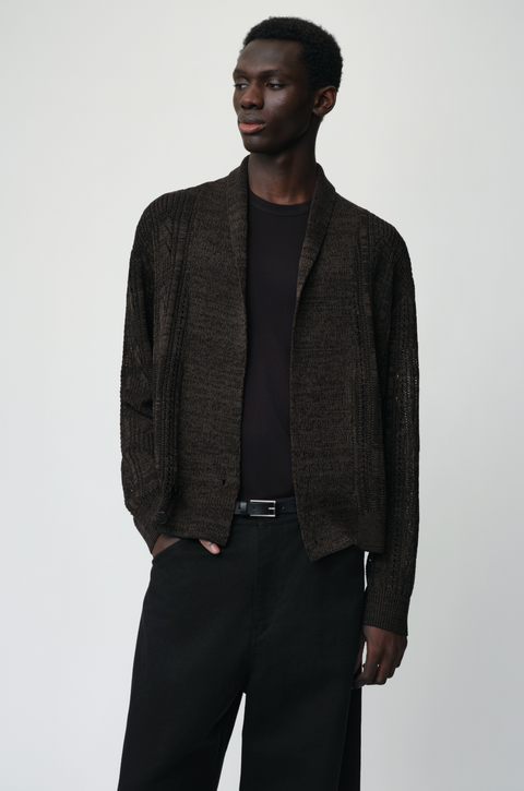 OPICLOTH SHAWL COLLAR CARDIGAN