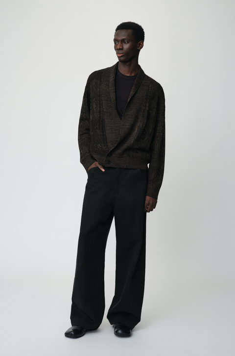 OPICLOTH SHAWL COLLAR CARDIGAN