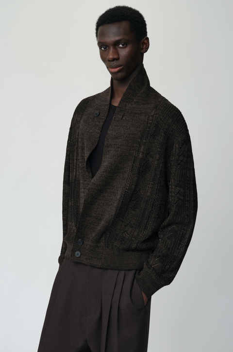 OPICLOTH SHAWL COLLAR CARDIGAN