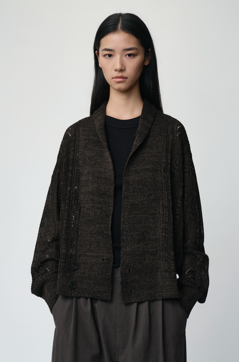 OPICLOTH SHAWL COLLAR CARDIGAN
