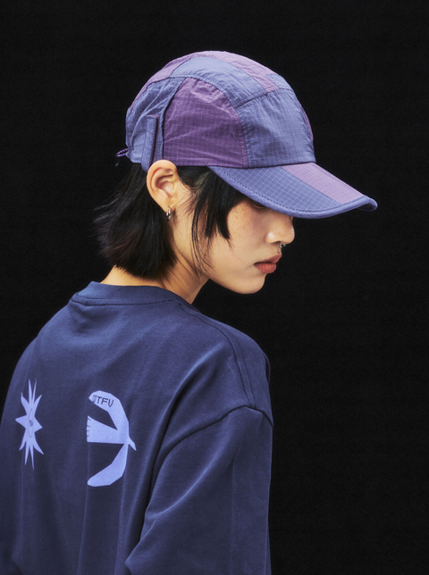 MOUNTAIN FEVER METALLIC NYLON PATCHWORK CAP WITH NECK SHADE