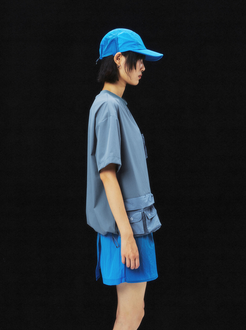 MOUNTAIN FEVER METALLIC NYLON PATCHWORK CAP WITH NECK SHADE