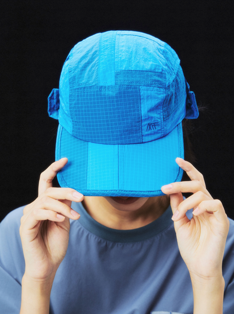MOUNTAIN FEVER METALLIC NYLON PATCHWORK CAP WITH NECK SHADE