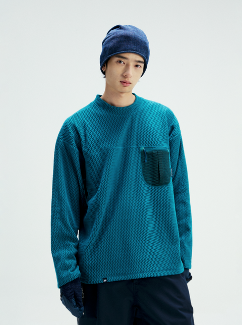 MOUNTAIN FEVER ZIGZAG FLEECE MOCK NECK PULLOVER