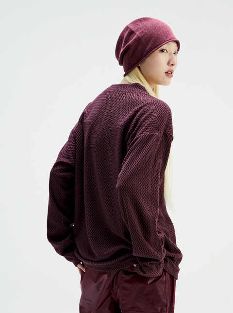 MOUNTAIN FEVER ZIGZAG FLEECE MOCK NECK PULLOVER