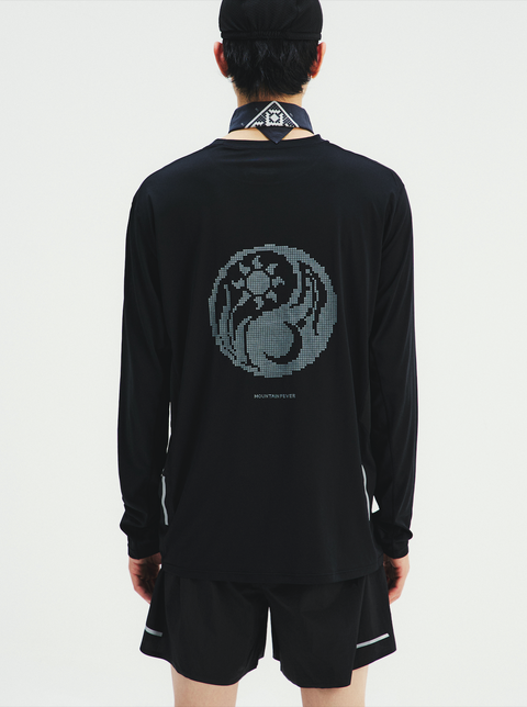 MOUNTAIN FEVER PIXEL GRAPHIC QUICK DRY LONG SLEEVE T-SHIRT