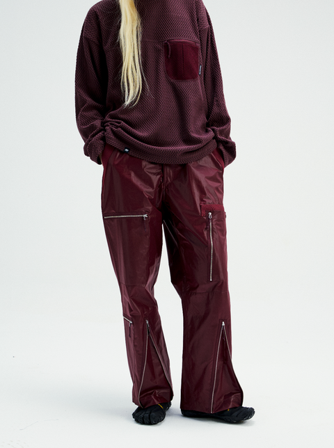 MOUNTAIN FEVER METALLIC NYLON ZIP POCKET PARACHUTE PANTS