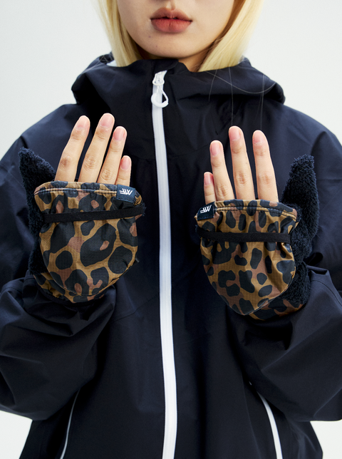MOUNTAIN FEVER PRIMALOFT LEOPARD CONVERTIBLE MITTENS