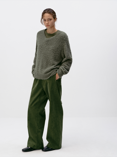 SIMPLE PROJECT CORDUROY STRAIGHT-LEG PANTS