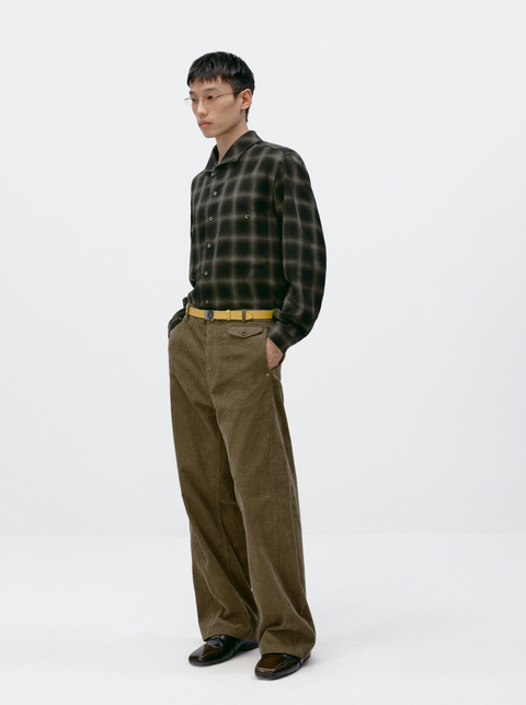 SIMPLE PROJECT CORDUROY STRAIGHT-LEG PANTS