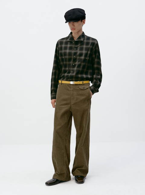 SIMPLE PROJECT CORDUROY STRAIGHT-LEG PANTS