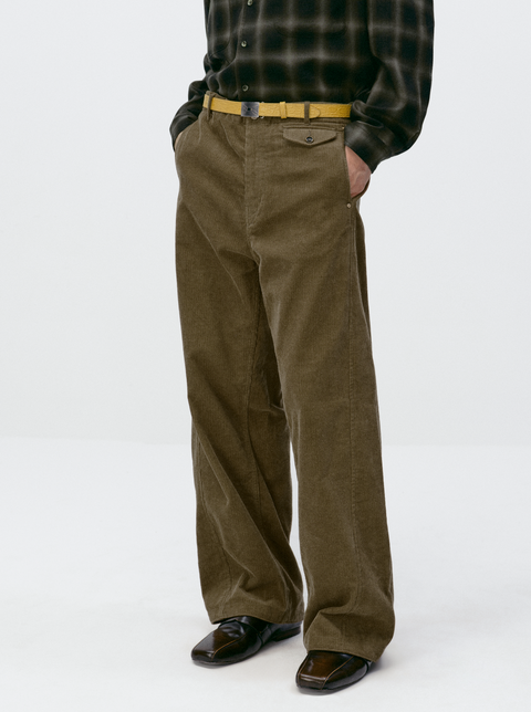 SIMPLE PROJECT CORDUROY STRAIGHT-LEG PANTS