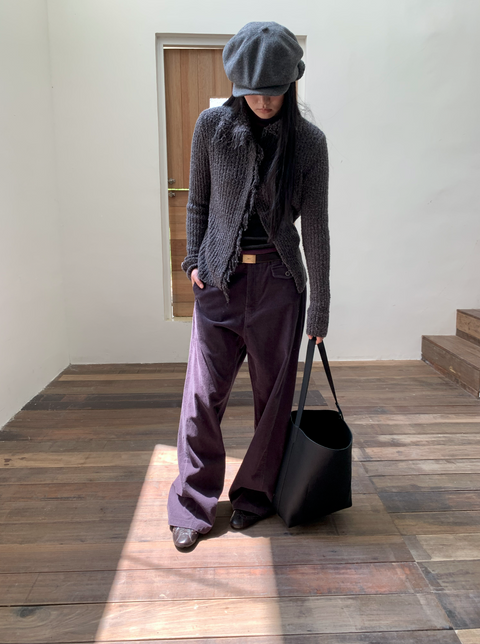 SIMPLE PROJECT CORDUROY STRAIGHT-LEG PANTS