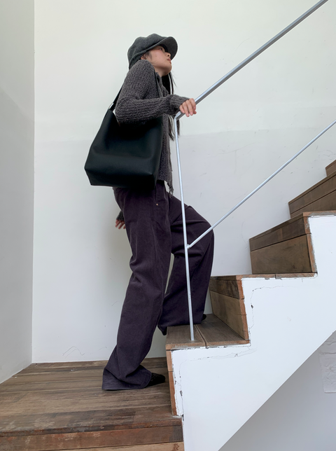 SIMPLE PROJECT CORDUROY STRAIGHT-LEG PANTS