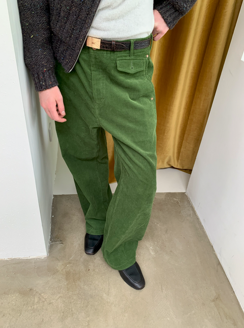 SIMPLE PROJECT CORDUROY STRAIGHT-LEG PANTS