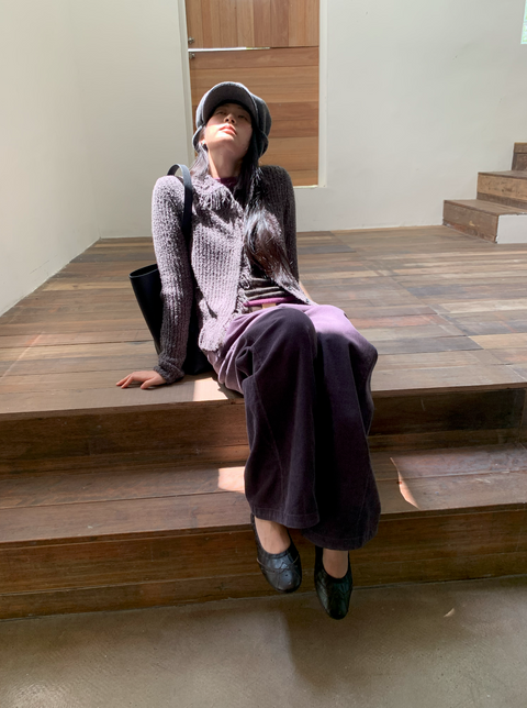 SIMPLE PROJECT CORDUROY STRAIGHT-LEG PANTS