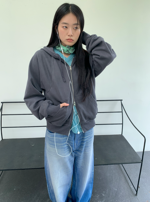 SIMPLE PROJECT WASHED OVERDYED SWEATSHIRT