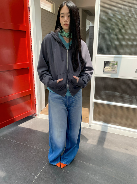 SIMPLE PROJECT WASHED OVERDYED SWEATSHIRT
