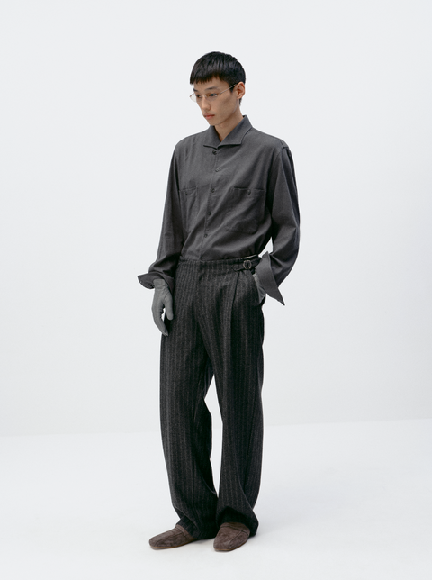 SIMPLE PROJECT V3 PLEATED WOOLEN TROUSERS