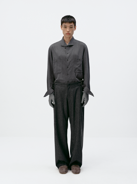 SIMPLE PROJECT V3 PLEATED WOOLEN TROUSERS