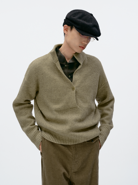 SIMPLE PROJECT V-NECK SWEATER