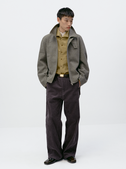SIMPLE PROJECT WOOL BELT JACKET