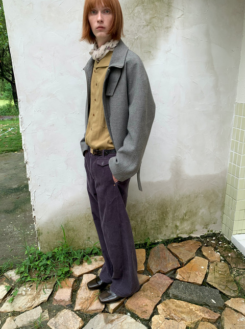 SIMPLE PROJECT WOOL BELT JACKET
