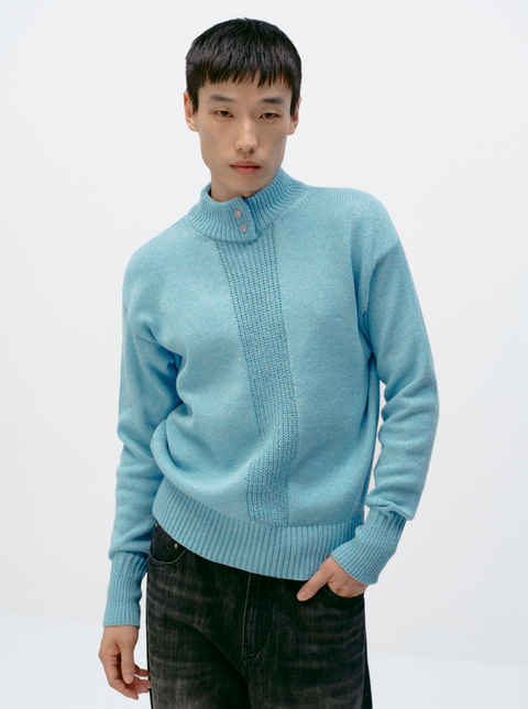 SIMPLE PROJECT MOCK-NECK SWEATER