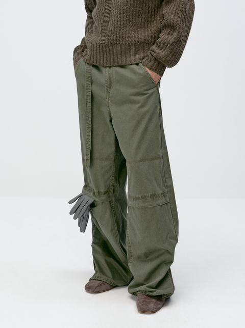 SIMPLE PROJECT WASHED TROUSERS