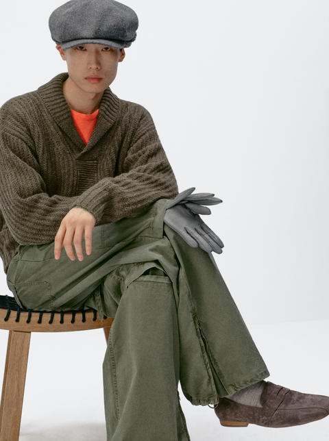 SIMPLE PROJECT WASHED TROUSERS