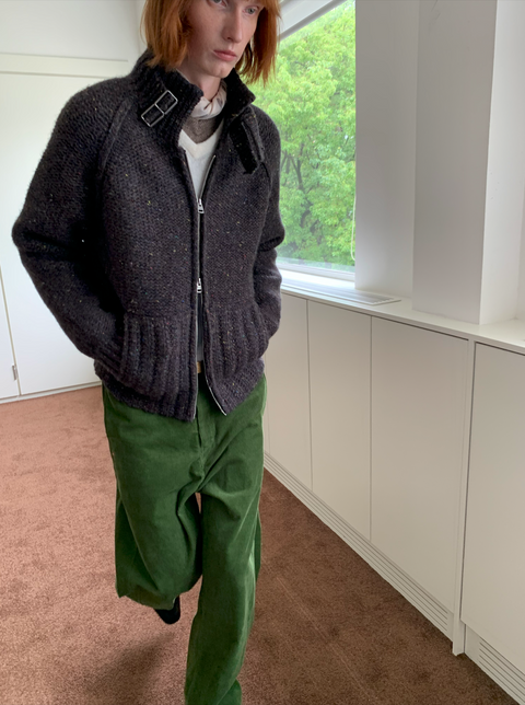 SIMPLE PROJECT WOOL CARDIGAN