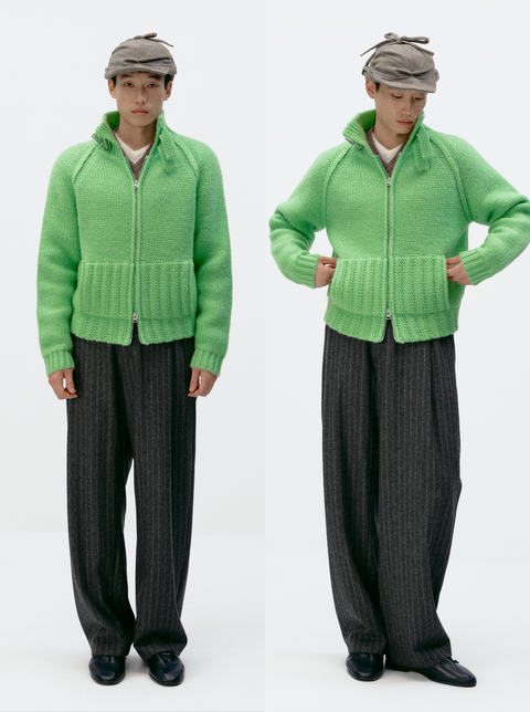 SIMPLE PROJECT WOOL CARDIGAN