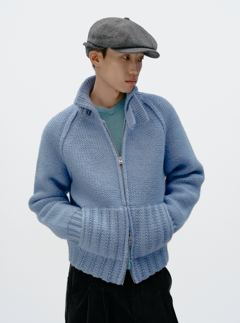 SIMPLE PROJECT WOOL CARDIGAN