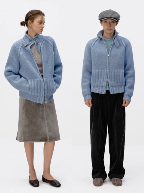 SIMPLE PROJECT WOOL CARDIGAN