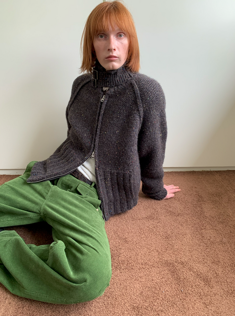 SIMPLE PROJECT WOOL CARDIGAN