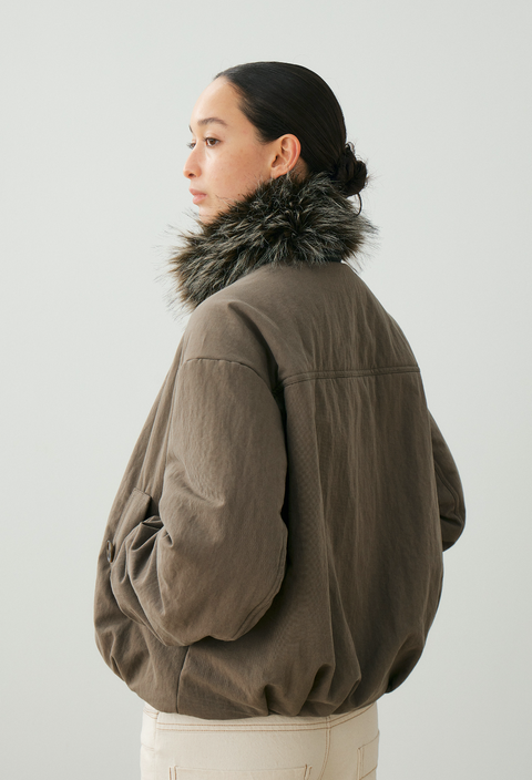 NULL NONE DETACHABLE FUR COLLAR SHORT PARKA