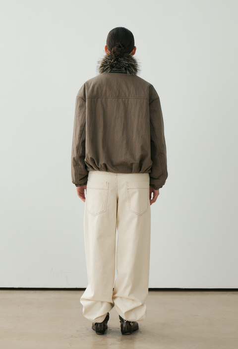 NULL NONE DETACHABLE FUR COLLAR SHORT PARKA
