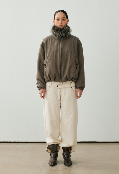 NULL NONE DETACHABLE FUR COLLAR SHORT PARKA