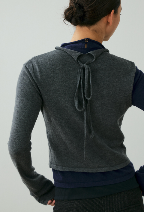 NULL NONE LAYERED MERINO WOOL SWEATER