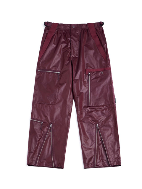 MOUNTAIN FEVER METALLIC NYLON ZIP POCKET PARACHUTE PANTS