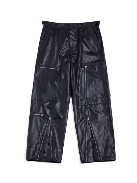 MOUNTAIN FEVER METALLIC NYLON ZIP POCKET PARACHUTE PANTS