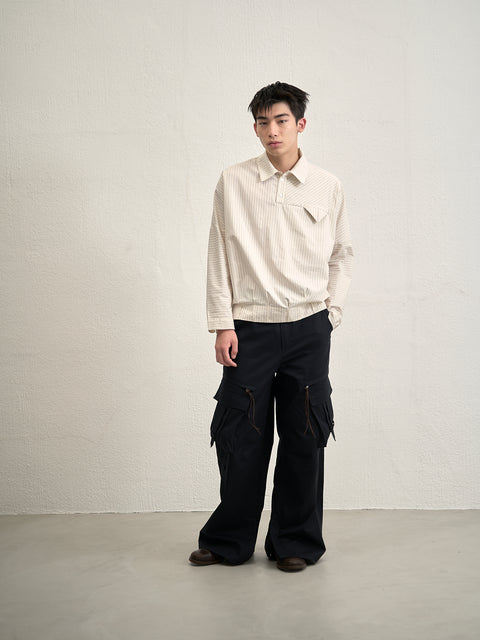 SAIRENSSEI STRAIGHT-LEG OVERSIZED UTILITY PANTS