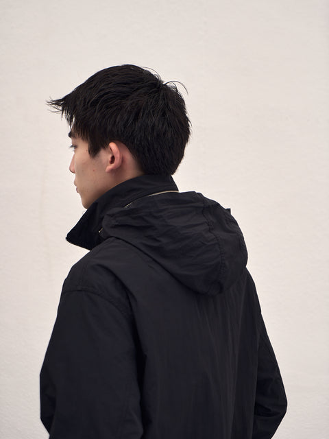 SAIRENSSEI STAND COLLAR HIDDEN HOOD JACKET