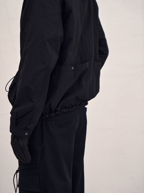 SAIRENSSEI STAND COLLAR HIDDEN HOOD JACKET