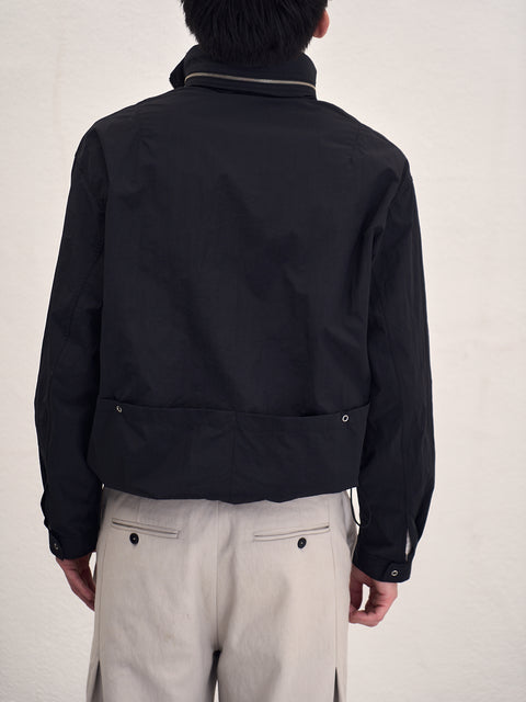 SAIRENSSEI STAND COLLAR HIDDEN HOOD JACKET