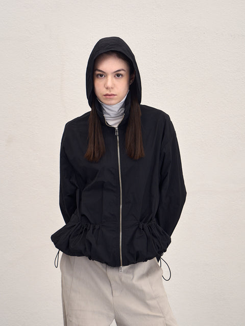 SAIRENSSEI STAND COLLAR HIDDEN HOOD JACKET