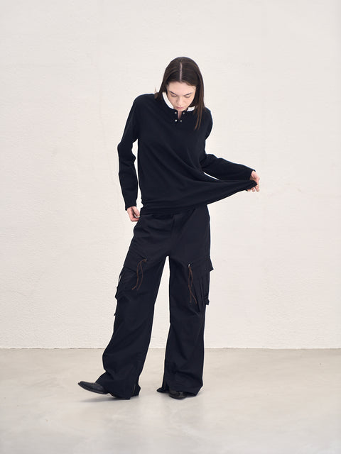 SAIRENSSEI STRAIGHT-LEG OVERSIZED UTILITY PANTS