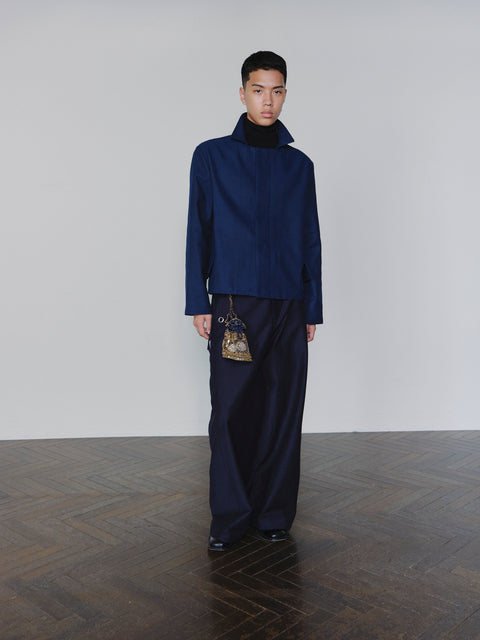 SAIRENSSEI STRUCTURED-COLLAR CORDUROY JACKET